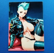 Custom Sexy Anime Waifu Goddess Double Sided AI Art Trading Card #163