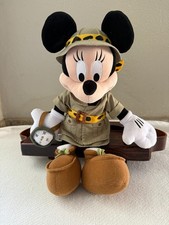 Walt Disney Parks Minnie Mouse Safari Explorer Plush 15" Compass Stuffed Toy