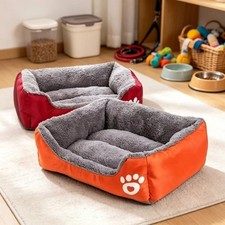 Black Dog Bed Plush Sleeping Bed for Large, Medium and Small Dogs, Non-Slip and