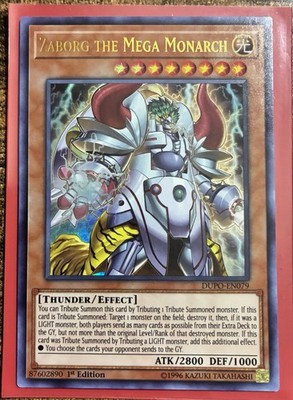 Yu-Gi-Oh! Zaborg the Mega Monarch DUPO-EN079 Ultra Rare Foil 1st