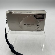 OLYMPUS CAMEDIA D-380 SILVER 2.0MP DIGITAL CAMERA Battery Memory Card-TESTED