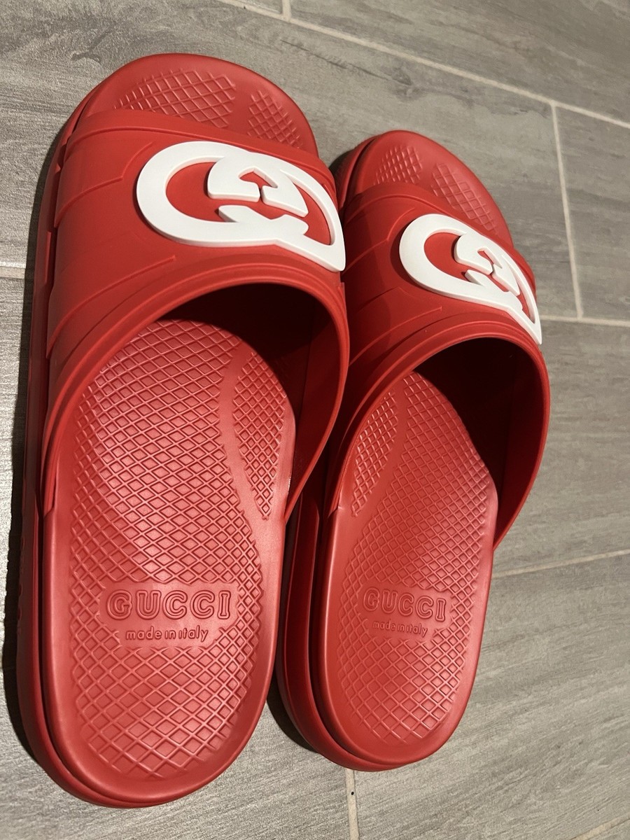 MENS GUCCI SLIPPERS size 9 Gucci GG Supreme Monogram Miro Soft Calfskin Men main image 4