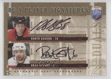 2006 Upper Deck Be a Player Signatures Duals Robyn Regehr Brad Stuart Auto 2d8