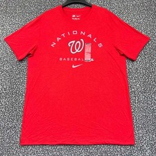 Nike Dri-Fit Shirt Men Large Washington Nationals Short Sleeve Crew Neck New L