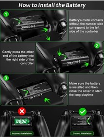 Rechargeable Battery Pack For Xbox One Controller 4*2000mah With Charger