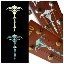Inlay Stickers for Ukulele Headstock - Torch 2 Colours Set 