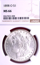 NGC MS-66! 1898-O MORGAN DOLLAR