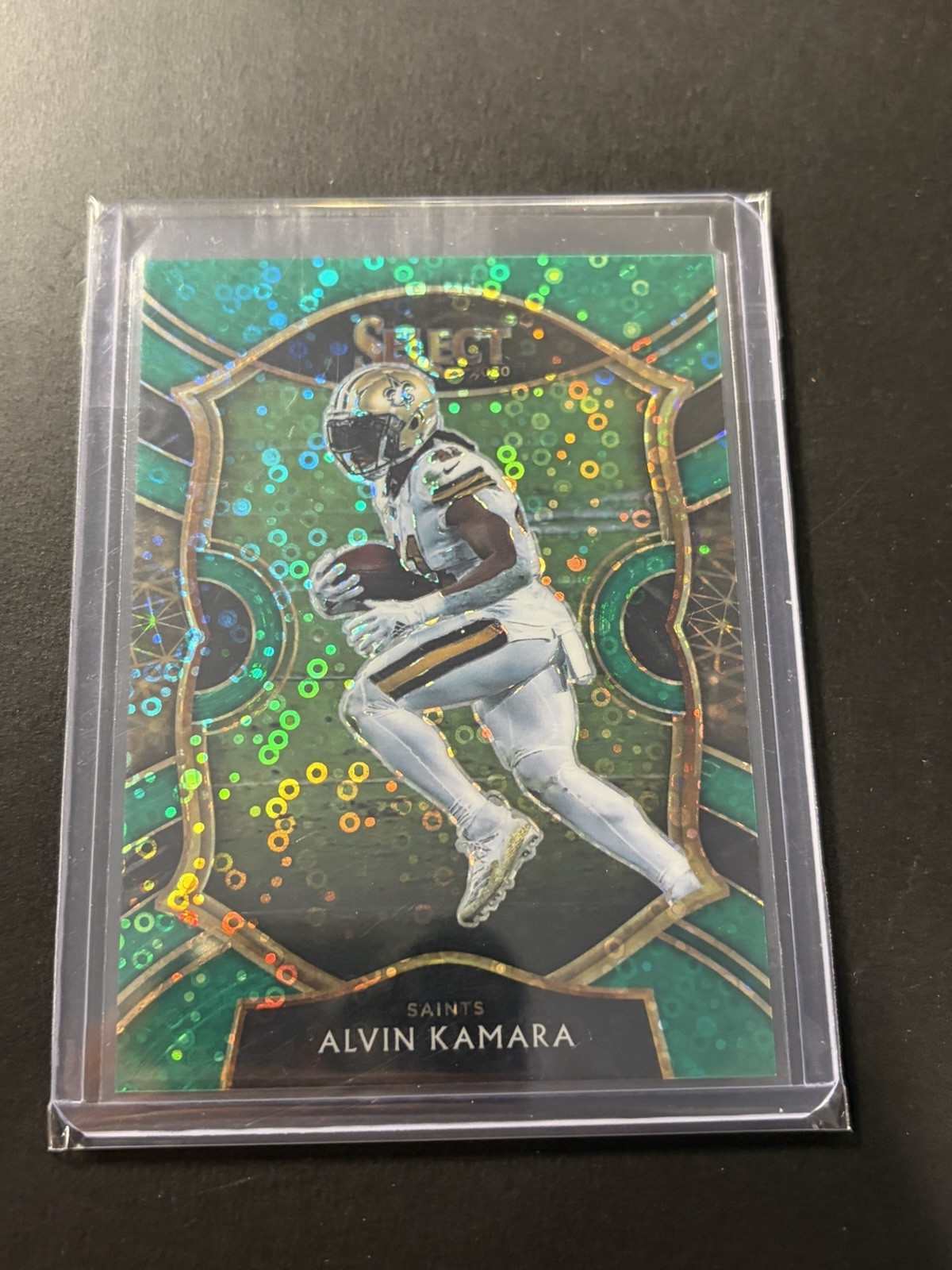 2020 Panini Select - Concourse Alvin Kamara #35 Green Disco Fast Break /5