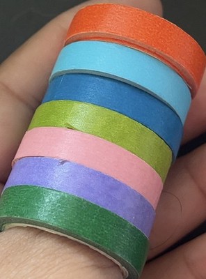 Dekoratives selbstklebendes Washi Tape dieses Uni alle gezeigten Farben verfügbar x 1 Rolle pro 