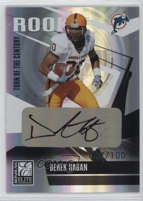 2006 Donruss Elite Turn of the Century Signatures Derek Hagan Rookie Auto RC n1u