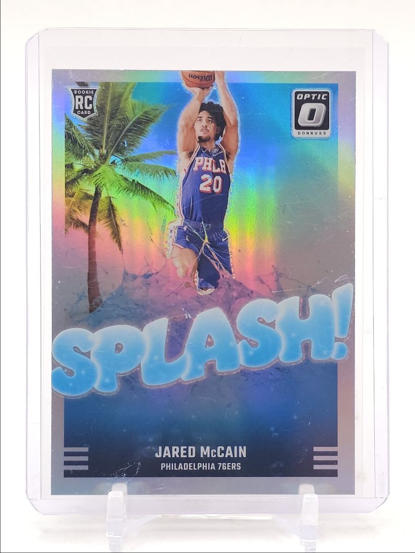 JARED MCCAIN 2024-25 DONRUSS OPTIC SPLASH ROOKIE HOLO PRIZM 76ERS RC Q5722