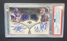 2007 UD Exquisite Adrian Peterson Marshawn Lynch Rookie Patch Auto Dual RPA #/15