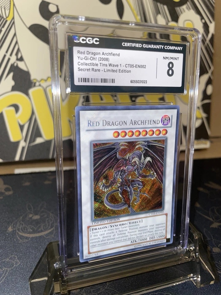 2008 Yugioh Collectible Tins Wave 1 Red Dragon Archfiend SCR LE - CGC 8 - Image 2 of 4