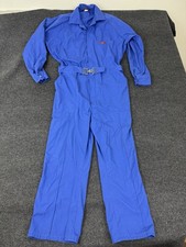 Vintage 80's Para Suit Coveralls Navy Long-Sleeve Workwear Belted 36 x 26