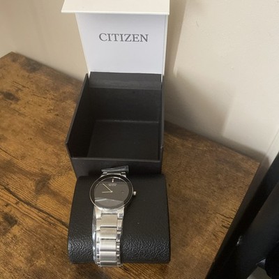 Men's Citizen Eco-Drive Black Dial  Axiom Stainless Steel Watch AU1060-51E