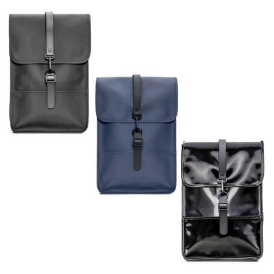 Regenrucksack Mini zeitgenössischer wasserdichter Laptoprucksack in schwarz Patent