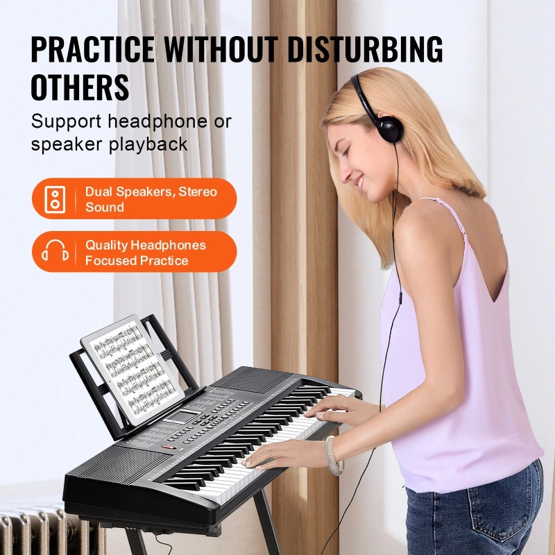 Pianoforte Digitale 61 Tasti Principianti-Friendly Multifunzione Professionale Pianoforte Casa foto 6