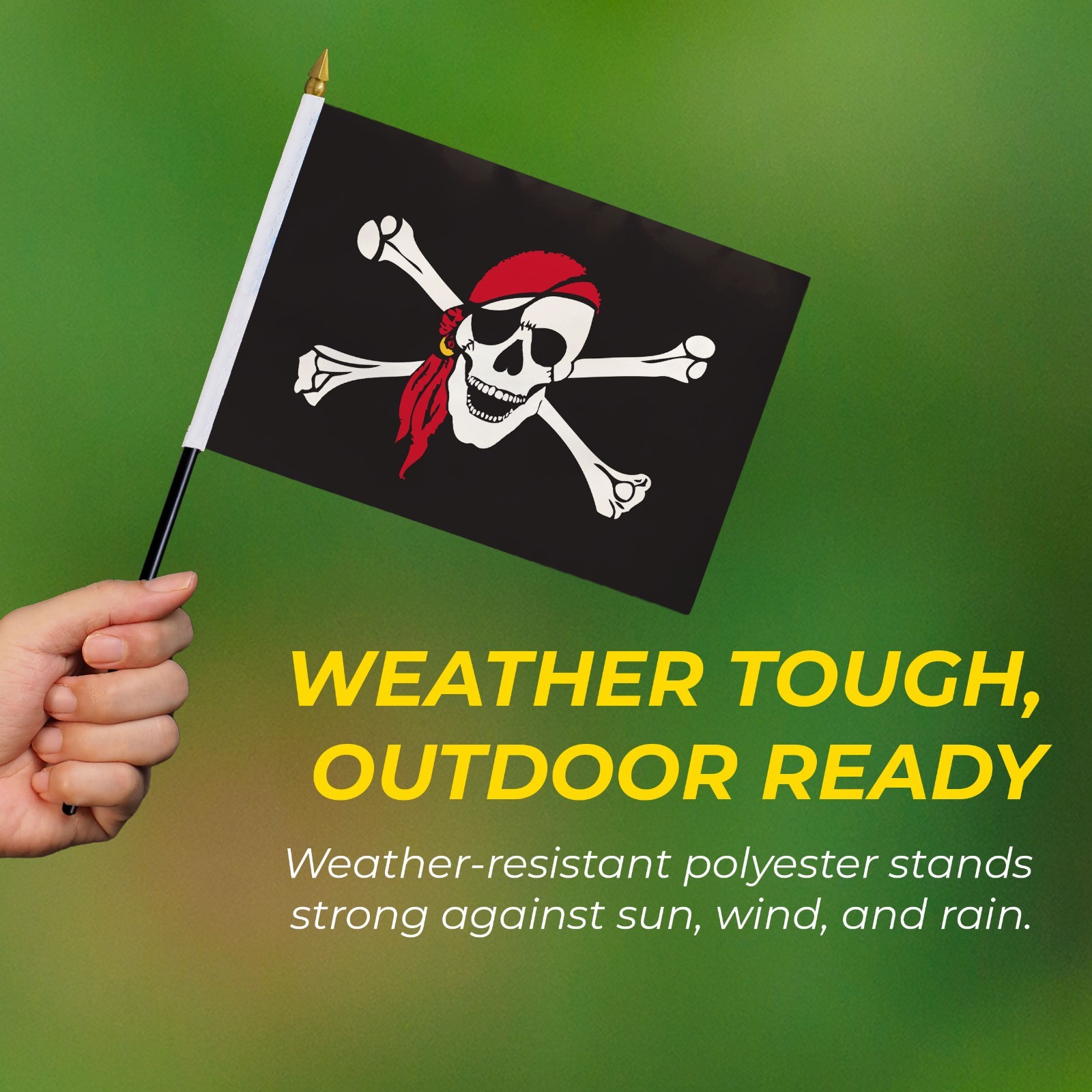 AGAS MFG One Eyed Jack Pirate Flag – Multiple Sizes