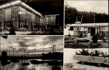 RPPC Balatonfoldvar Hotel vintage real photo postcard w335