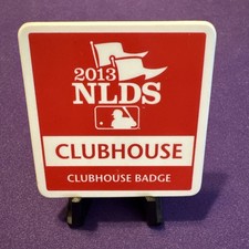 2013 NLCS Clubhouse Badge Button BASEBALL NATIONAL LEAGUE DIVISION SERIES RED