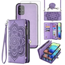 Phone Case for Samsung Galaxy A71 5G Zipper Wallet Magnetic Detachable Cell C...