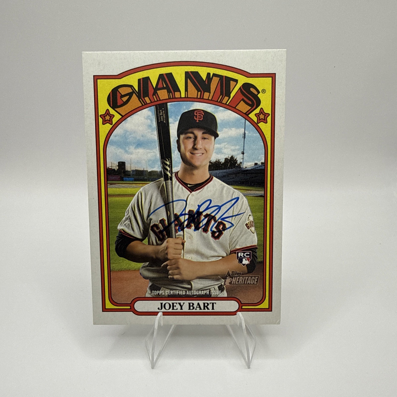 2021 Topps Heritage - Real One Autographs Joey Bart #ROA-JBA (AU, RC)