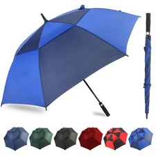 ZDSSM Automatic Open Golf Umbrella, 54/62/68/72 inch 72 Inch, Royal Blue/Navy