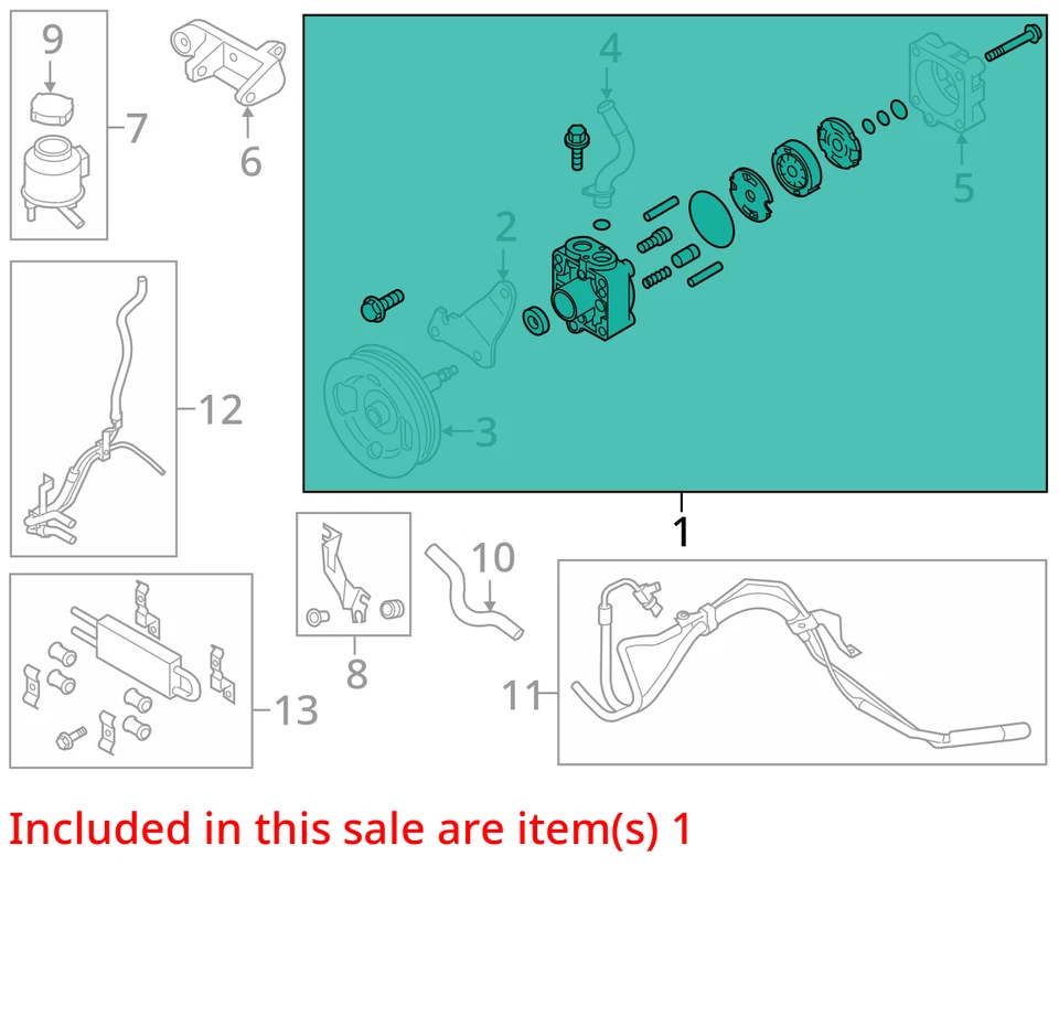 2013 Infiniti G37 Power Steering Pump OEM 91K Miles - LKQ427305419 - Изображение 4 из 4