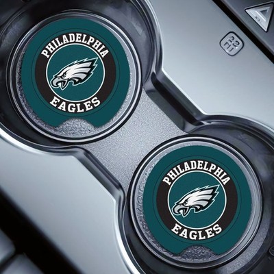4 Pcs Philadelphia Eagles Football Car Cup Holder Coaster Soft & Washable Rubber