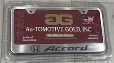 Honda Accord License Plate Frame Stainless Steel Silver Licensed Honda Accord License Plate Frame Stainless Steel Silver Licensed