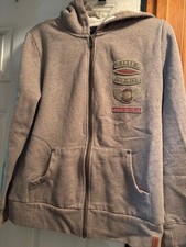    Harley Davidson Zippered Grey Hoodie Men's Large EUC Free Shipping  