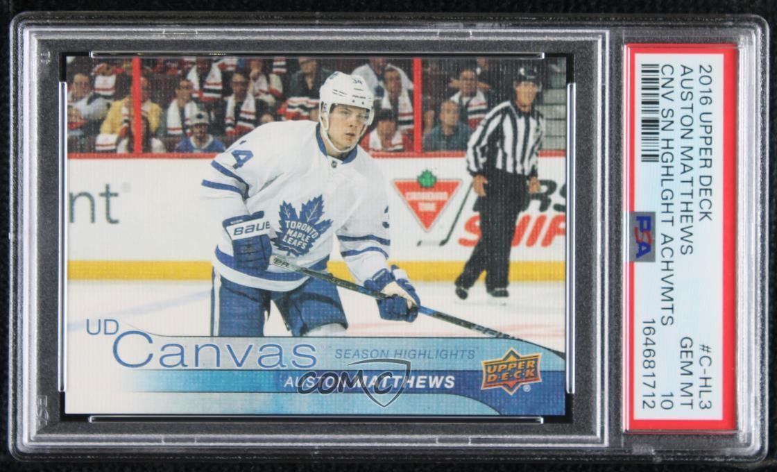 2016-17 Upper Deck Auston Matthews #C-HL3 PSA 10 GEM MT Rookie RC