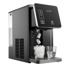 2 in 1 Countertop Ice Bullet Maker Machine with Cold Water Dispenser 33LBS/24H
