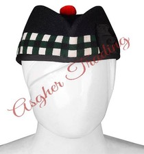 Highland Scottish Military Traditional Kilt Cap - 100 Wool Glengarry Diced Hats