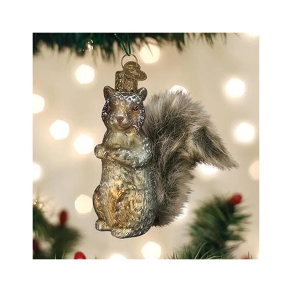 Antiguo Mundo Navidad Vidrio Soplado Adorno para Árbol de Navidad, Ardilla Vintage Foto 4 de 4