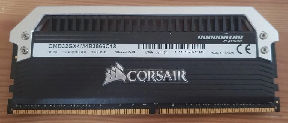 CORSAIR DOMINATOR PLATINUM DDR4 Memory 3866MHz 32GB 16GB 8GB RAM Desktop - Image 2 of 2
