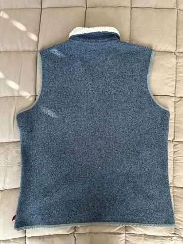 Woolrich Mens Fleece Vest Size XL Indigo Blue Heather Sherpa Collar 18408 image 9