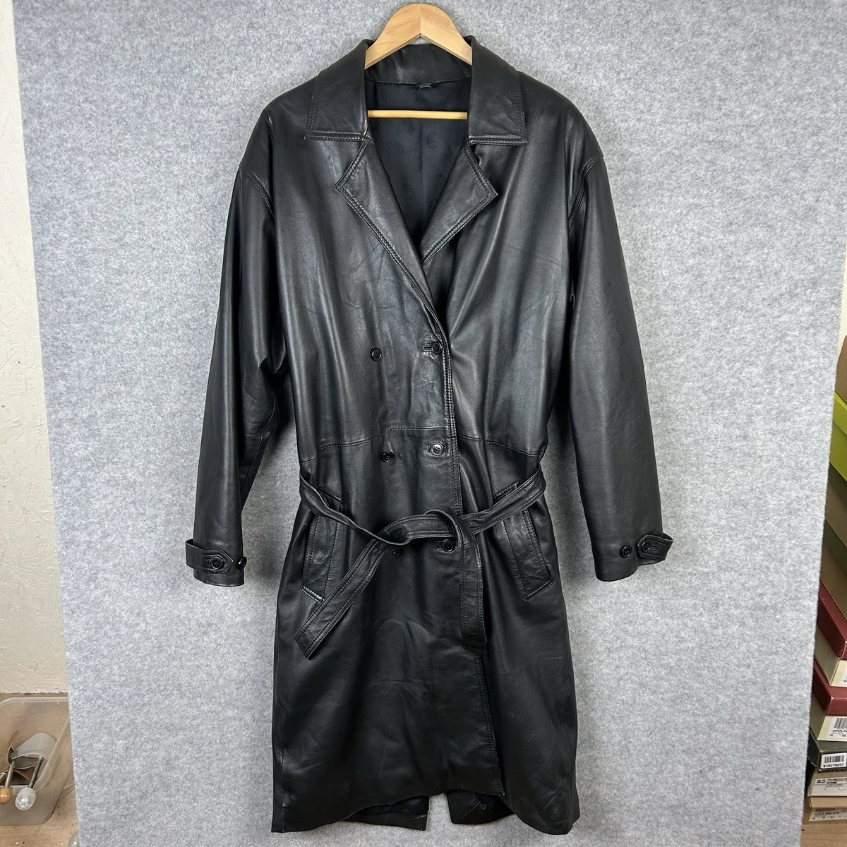 Vintage Long Leather Coat in Men's Coats & Jackets for sale | eBay
