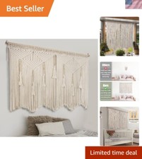 Elegant Bohemian Macrame Wall Hanging 43.3" - Perfect for Dorms and Living Rooms