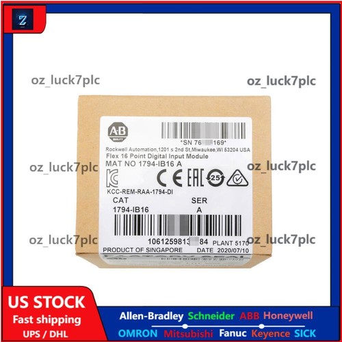 New Factory Sealed Allen-Bradley 1794-IB16 Flex I/O Input Module US Free Tax
