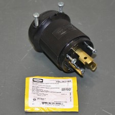 Hubbell Kellems Insulgrip Twist-Lock Plug HBL2621BK, 30A 250V 2 Pole, L6-30P
