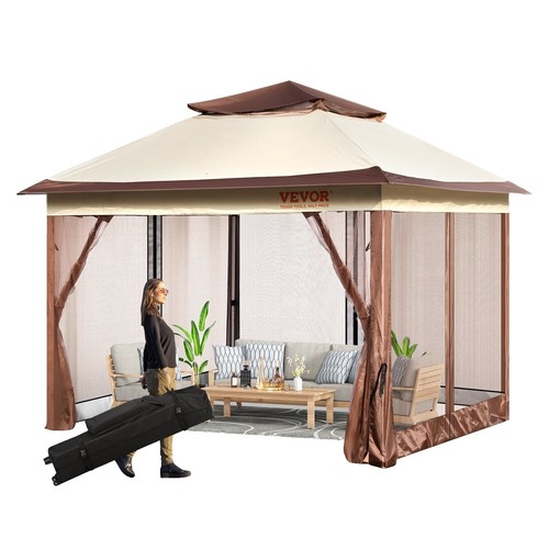 CHARMELEON Doppelstöckiger Grill-Pavillon 5x8 Fuß – Mit Seitenmarkise, Überdachung Für Terrasse & Garten