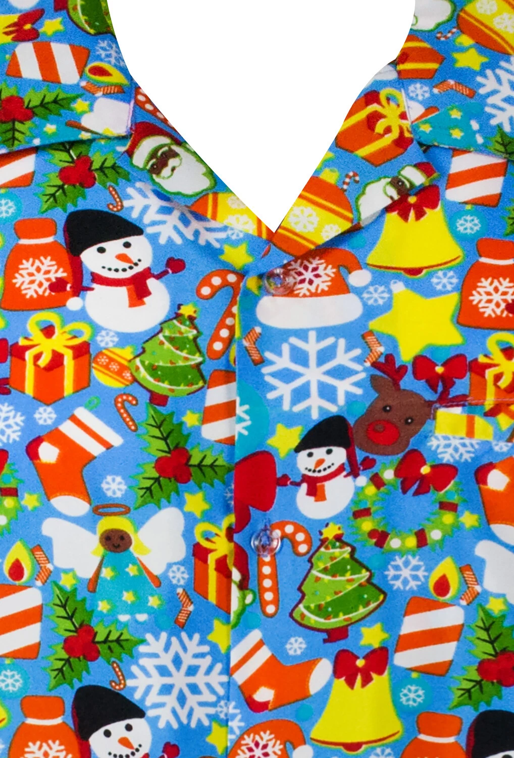 Funky Hawaiian Shirt Christmas Allover Ice Blue