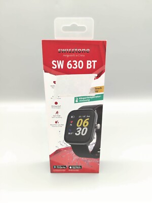 swisstone SW 630 BT, Sportuhr + Smartwatch Fintesstracker Schwarz #KT621O