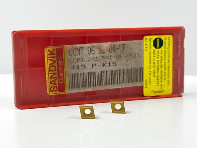 SANDVIK CCMT 2(1.5)1-UF CCMT060204-UF New Carbide Inserts Grade 415 2pcs