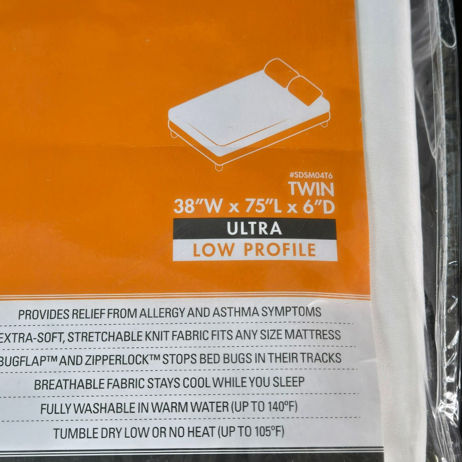 Hospitology Twin Zippered Mattress Encasement Waterproof Bed Bug Allergen Proof