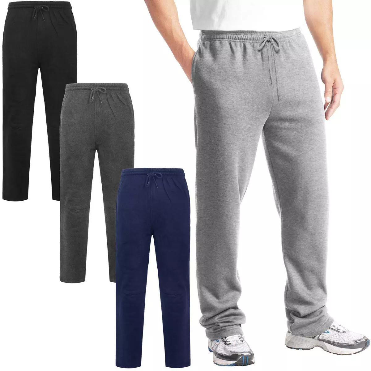 Elastic hem sale sweatpants