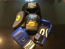 Everlast Boxing Gear Lot - Gloves & Head Gear...
