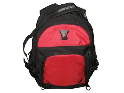 SUISSEWIN Rucksack Daypack Reise Tasche Backpack 15,6 zoll Laptop rot