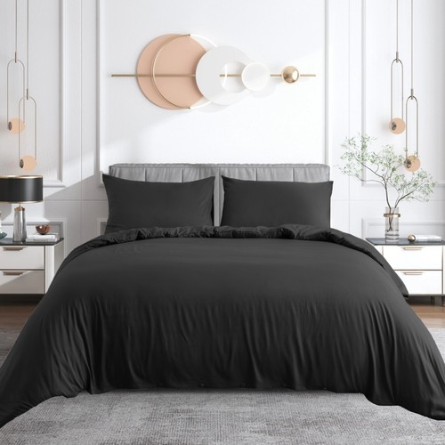 2000TC Cooling Bamboo Blend Quilt Cover Set Doona Cover Set S/D/Q/K/SK Bed - Picture 11 of 18